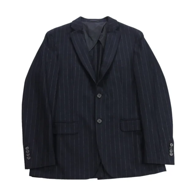 Hartford Wool Blazer Mens UK 42 EUR 52 Dark Navy Blue Pinstripe 2 Button Jacket