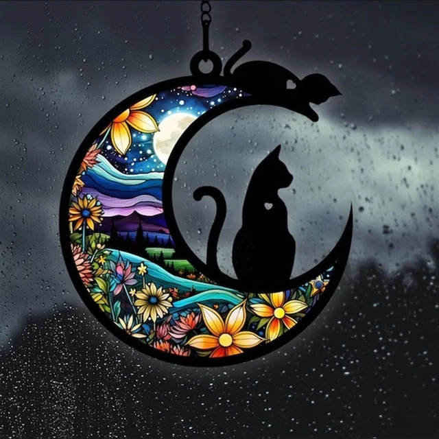 Home Decor Halloween Cat Charms Gifts Halloween Ornament  Halloween
