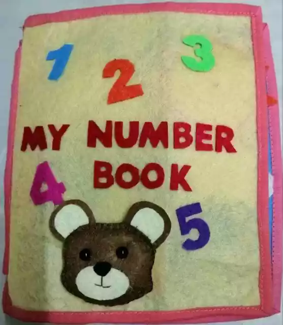 HANDMADE FELT FABRIC Baby Children INTELLIGENCE DEVELOPMENT NUMBER CLOTH BOOK