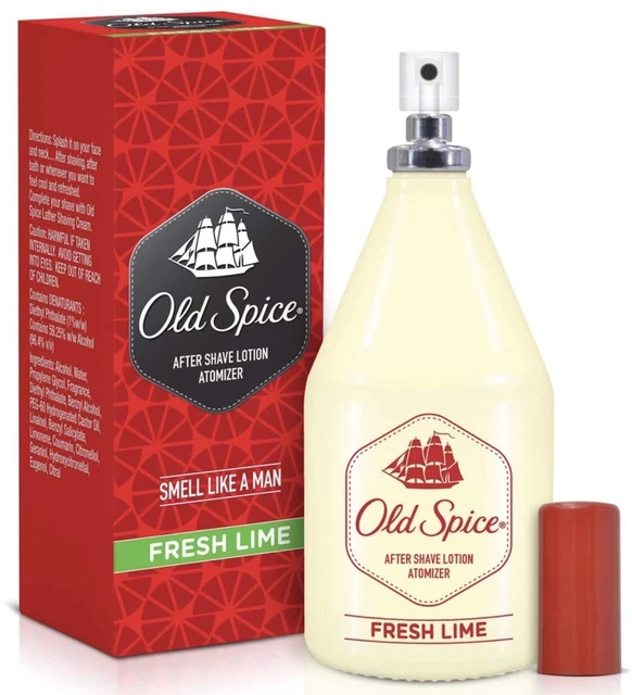Atomizador Old Spice para después del afeitado lima fresca 150 ml