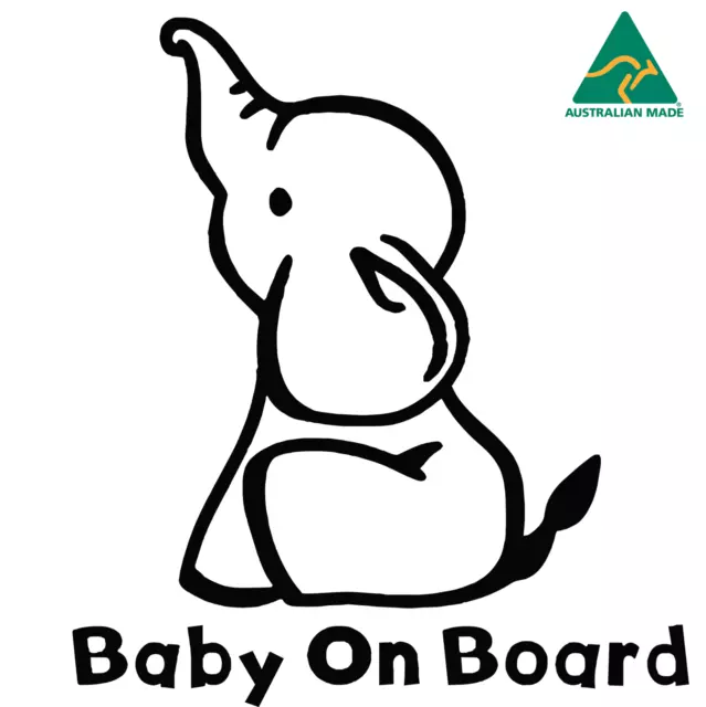 Baby On Board Warning Vinyl Decal Sticker  19 cm x 14 cm