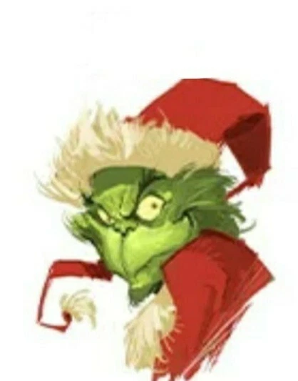6PC Grinch Flatback Embellishments Cupcake Toppers Crafts Hair Bows Party Decor