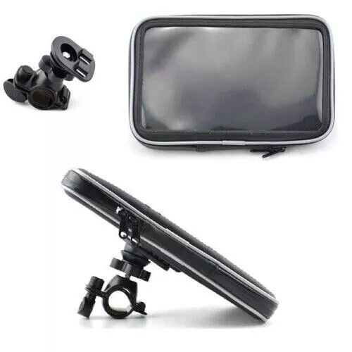 Motorcycle Handlebar Mount & Waterproof Case For 6'' & 7'' Inch Sat Nav Bike Tab