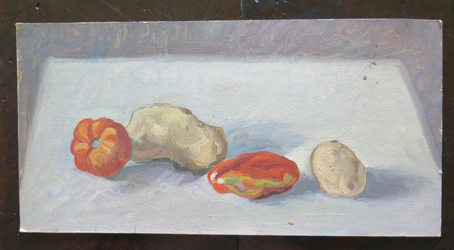QUADRO DEL 900 NOVECENTO NATURA MORTA PITTURA DIPINTO AD OLIO SU TAVOLA p16
