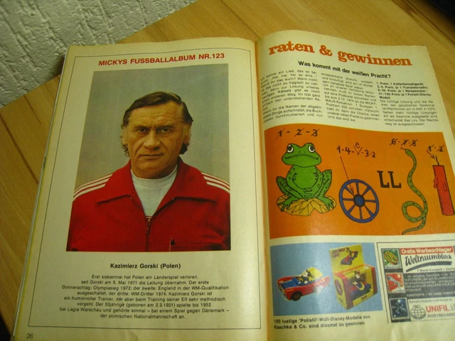 Micky Maus 1974 Nr.47 Mit Beilage Advents-Kalender 5