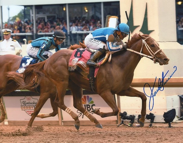 MAGE 2023 KENTUCKY Derby Finish Photo 8x10 Signed Javier Castellano NEW