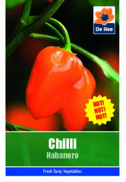 Chilli Habanero (capsicum chinens) Seeds Vegetable De Ree Grow Your Own