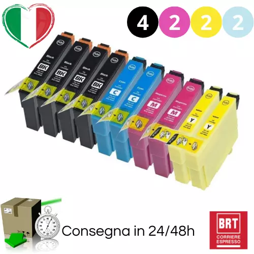 10 Cartucce T603XL Compatibili per Stampante EPSON WF2810 WF2830 WF2835 WF2850