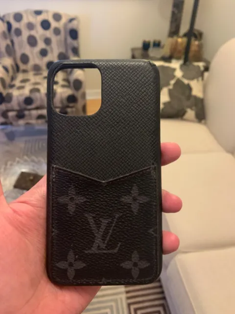 AUTH Louis Vuitton Monogram Eclipse iPhone 11 Cell Phone Case and Card holder!