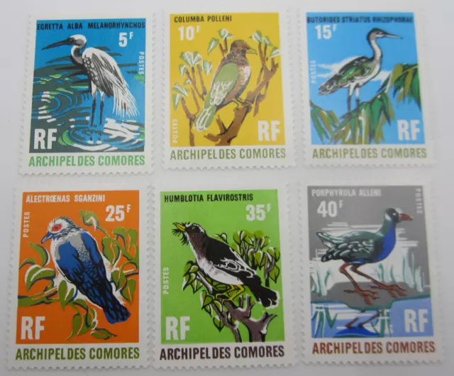 Comores Timbres N° 63 - 68 - Oiseaux - Neufs Sans Charniere