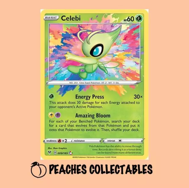 Pokemon - Celebi - 009/185 - SWSH Vivid Voltage - Amazing Rare