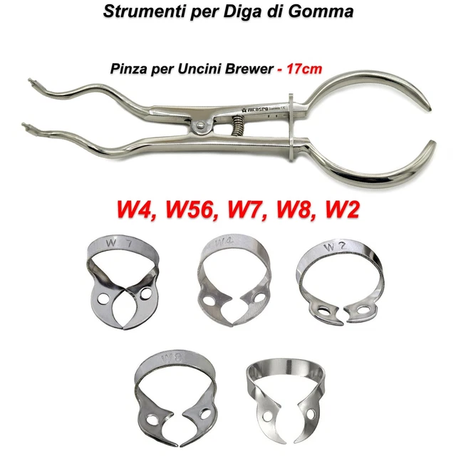 Pinza Diga Gomma Acciaio Inox Pinza Per Diga Dentale In Gomma Brewer - Strumento Odontoiatrico In Acciaio Inox, Nuovo Pinza Per Diga In Gomma Odontoiatria - Foto 9