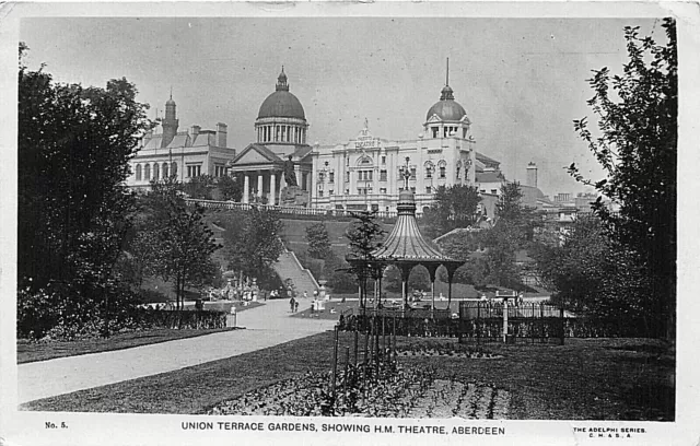 Postcard Aberdeen - Union Terrace Gardens - Hm Theatre - Rp - Circa 1909