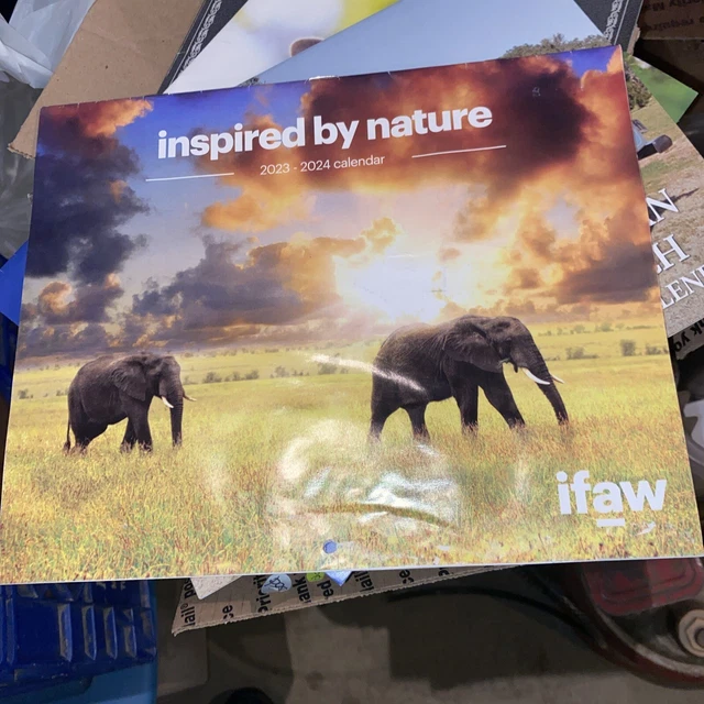 IFAW INSPIRED BY Nature Wall Calendar Animal Pictures NEW For 2025 0.