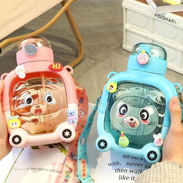 Cute Square Water Cup For Kids Portable Outdoor Water Bottle C0P3 3