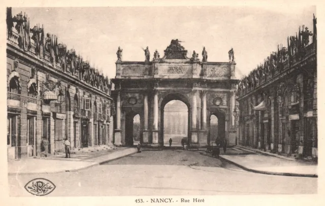 Vintage Postcard 1910's Nancy Rue Here Place Stanislas Arc Héré France FR