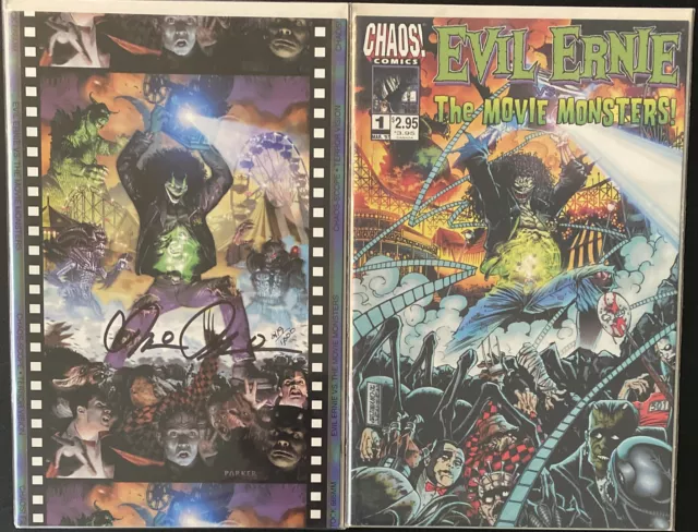 Evil Ernie Vs Movie Monsters #1 Reg Cvr Df Var Signed Ltd 100 Chaos  Comic Book
