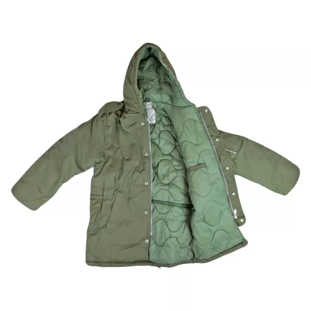 Kids Jacket Army Style Padded Dubon Parka Junior Warm Winter Quilted Hoodie Coat