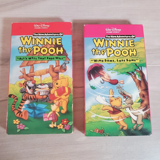 DISNEY THE NEW Adventures of Winnie the Pooh VHS Lot Tapes 5 & 6 Tigger