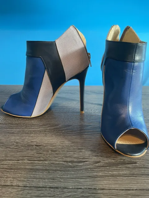 BCBG Max Azria “Nicolette” Leather Booties Size 8