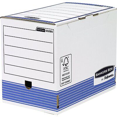 Fellowes 0026301 Porte-revues Banker Box System Blanc/Bleu lot de 10 