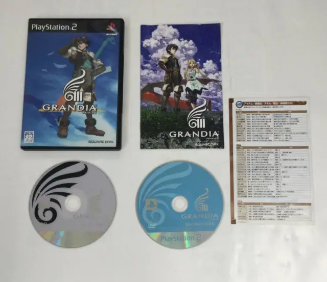 Ps2-275 Sony Playstation 2 Ps2 Grandia Iii Retro Game Software