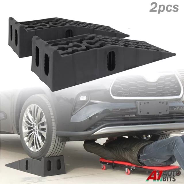 Heavy Duty 7 Ton Plastic Car Lifting Ramps Automotive Vehicle Garage Non-Slip