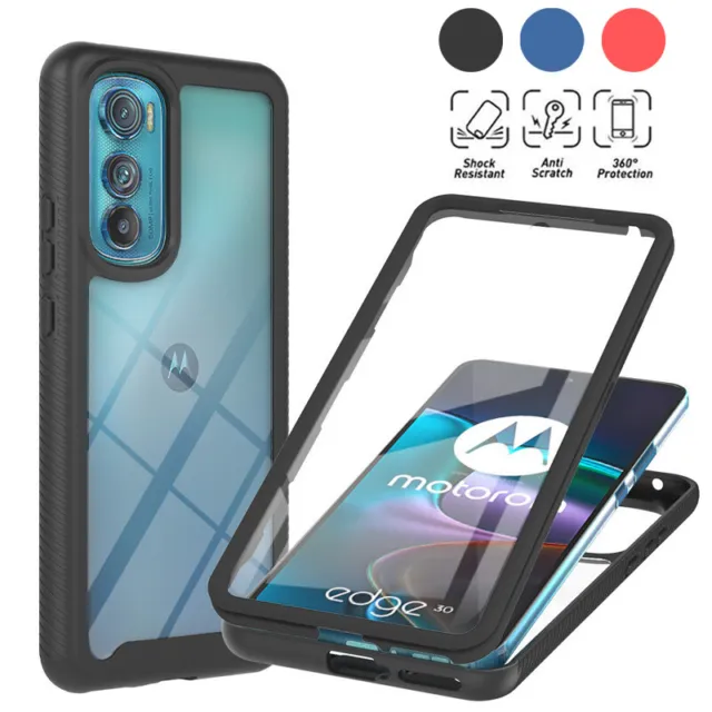 For Moto G Power Edge 20 G51 G31 Shockproof Clear Case Built Screen Protector