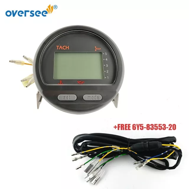 6Y5-8350T-20-00 Digital Multi-Function Gauge Tachometer Tach For Yamaha Outboard