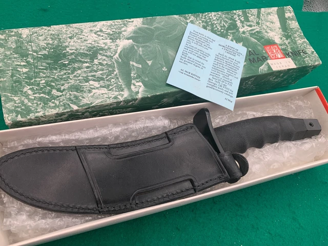 NEW / VINTAGE - AL MAR WARRIOR 3103 Black Blade KNIFE Sheath, Box 