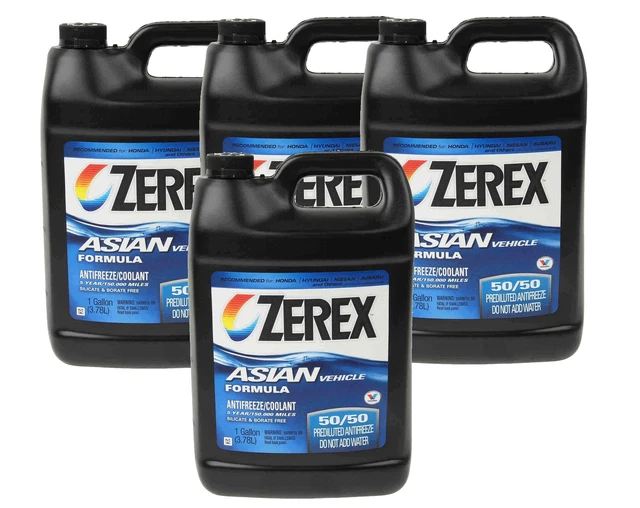 ZEREX SET 4 Gallon Coolant Antifreeze 50/50 PreDiluted For Acura Accord