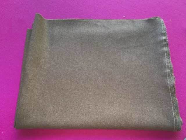Tissu vintage pure laine marron glacé  larg 158 cm x H 121 cm Réf A887
