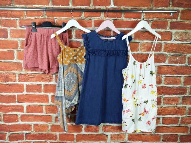 Girls Bundle Age 6-7 Years H&M Next Short Playsuit Dress Hankerchief Top 122Cm