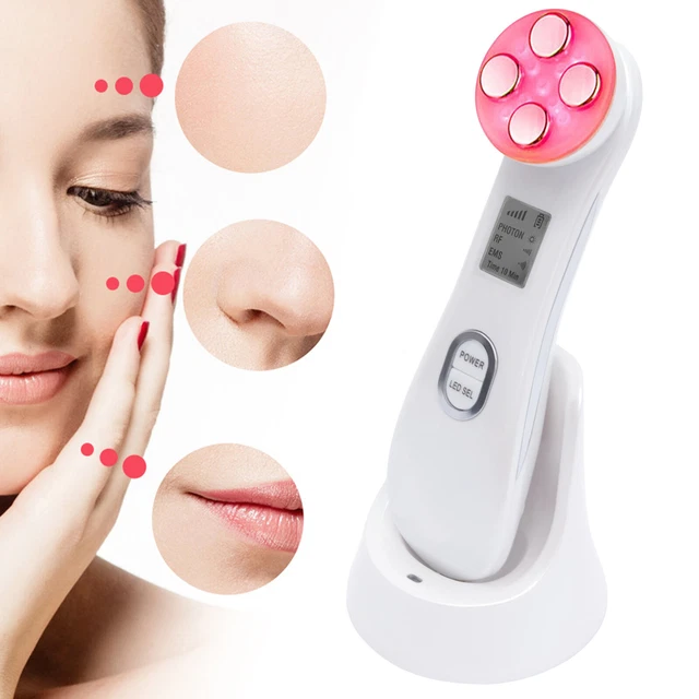 Radio Frequency Facial RF LED Photon Wrinkle Removal Anti-Aging Machine Massager
