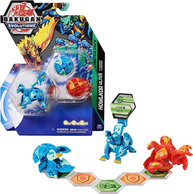 Spin Master Bakugan Evolutions Starter Pack, Howlkor Ultra w/ Colossus/ Pegatrix