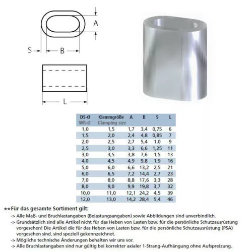 1x Inox 1-16mm Douilles de Serrage Câble de Traction Pinces pour Câbles Attache