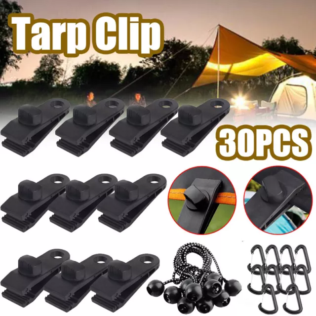 30x Planenclips Zelt Clips Planenhalter Zeltplanen Klemme Camping Markisenklemme