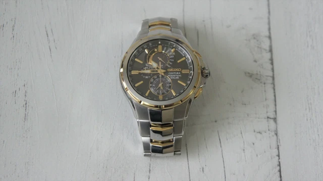SEIKO COUTURA PERPETUAL solar V198 0AB0 mens watch with box