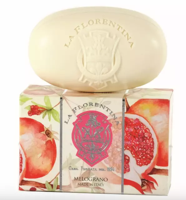 Hand Made POMEGRANATE Soap BAR 300GR La Florentina Italian All Body