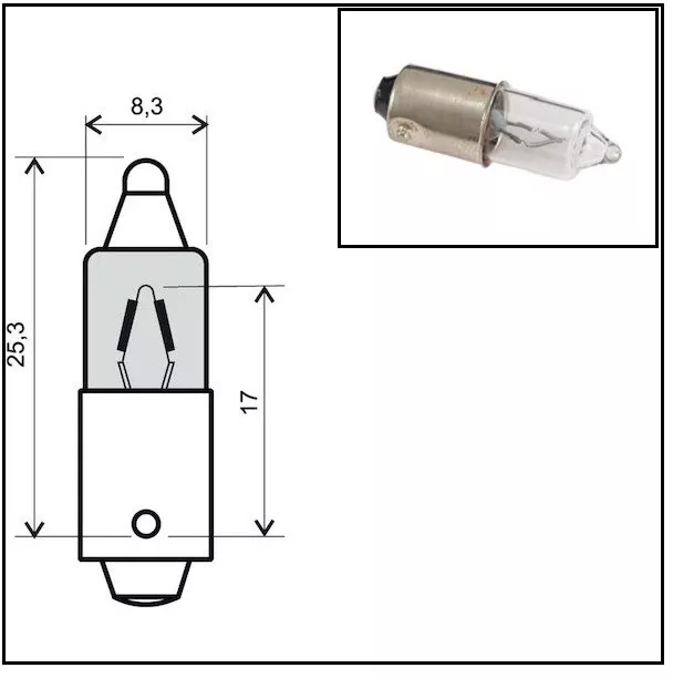 LAMPE AMPOULE POUR MINI CLIGNO 12V 23W 1 seule lampe 12V 23W Blanc