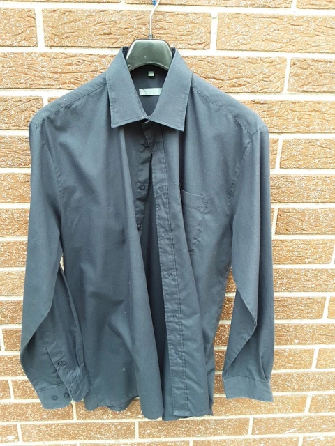 Chemise REPUBLICA Jeans Homme Noire Taille S - Coton 2 Poches - Neuve
