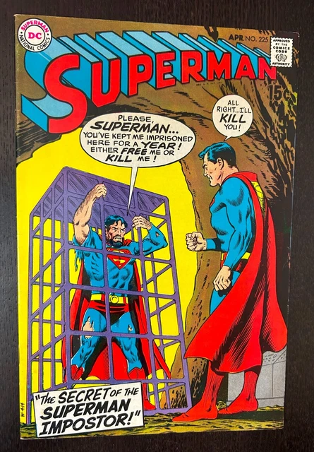SUPERMAN #225 (DC Comics 1970) -- Silver Age Superheroes -- FN
