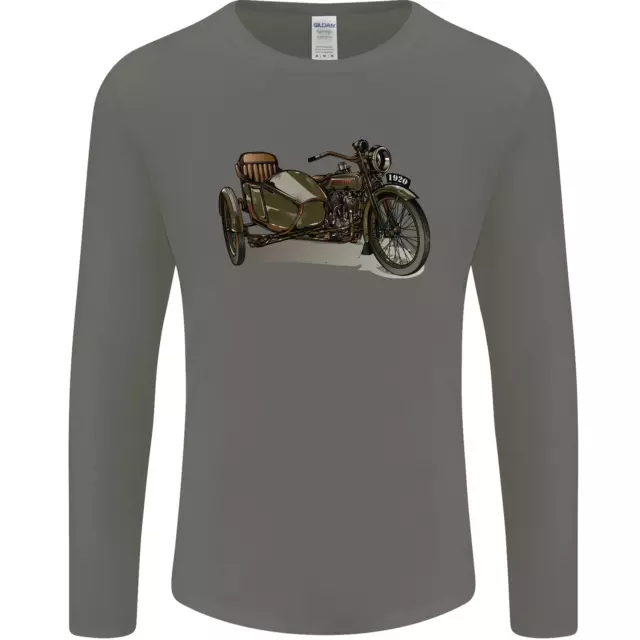 T-shirt a maniche lunghe moto e sidecar biker da uomo 2