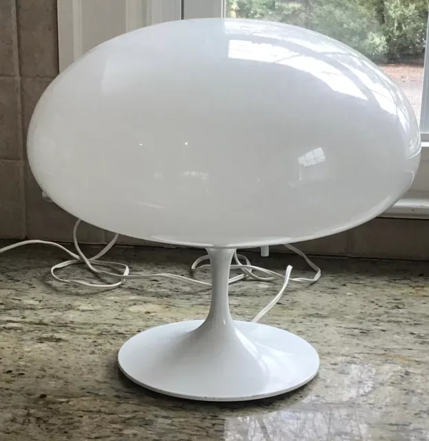 Vintage working Stemlite Design Line Mushroom lamp by Bill Curry White Original