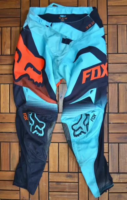 Fox 360 MX Hose Gr 32 Motocross Motorrad Cross Pants Race blau BMX Downhill