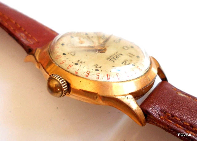 Montre Bracelet Ancienne Calendographe Mécanique - Marque Message Pour Homme - Occasion
