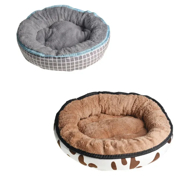Cozy Donut Plush Pet Dog Cat Bed Fluffy Soft Warm Calming Bed Sleeping Kennel US