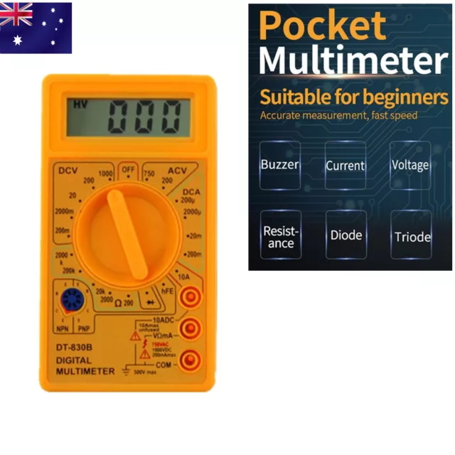Digital LCD Multimeter Electrical Meter AC/DC Voltmeter Current OHM Multi Tester