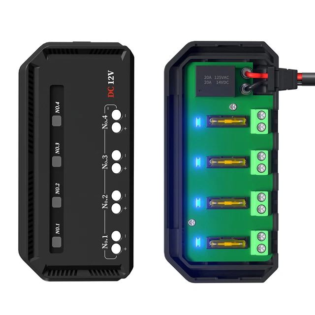 Bornier De Moto, Kit De Boîte De Batterie, Bloc De Relais Universel, Accessoire De Voiture, 12V 20A, LED Indicator For Motorcycles, Cars, Trucks