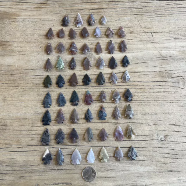 Lot Of 60 Native American Western Arrowheads Replica DIY Jewelry Project Small